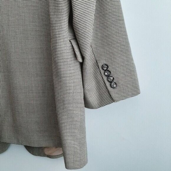 JOS. A. BANK 100% Wool Blazer Jacket Fine Houndstooth Pattern Men's Sz 48 L - Picture 8 of 10